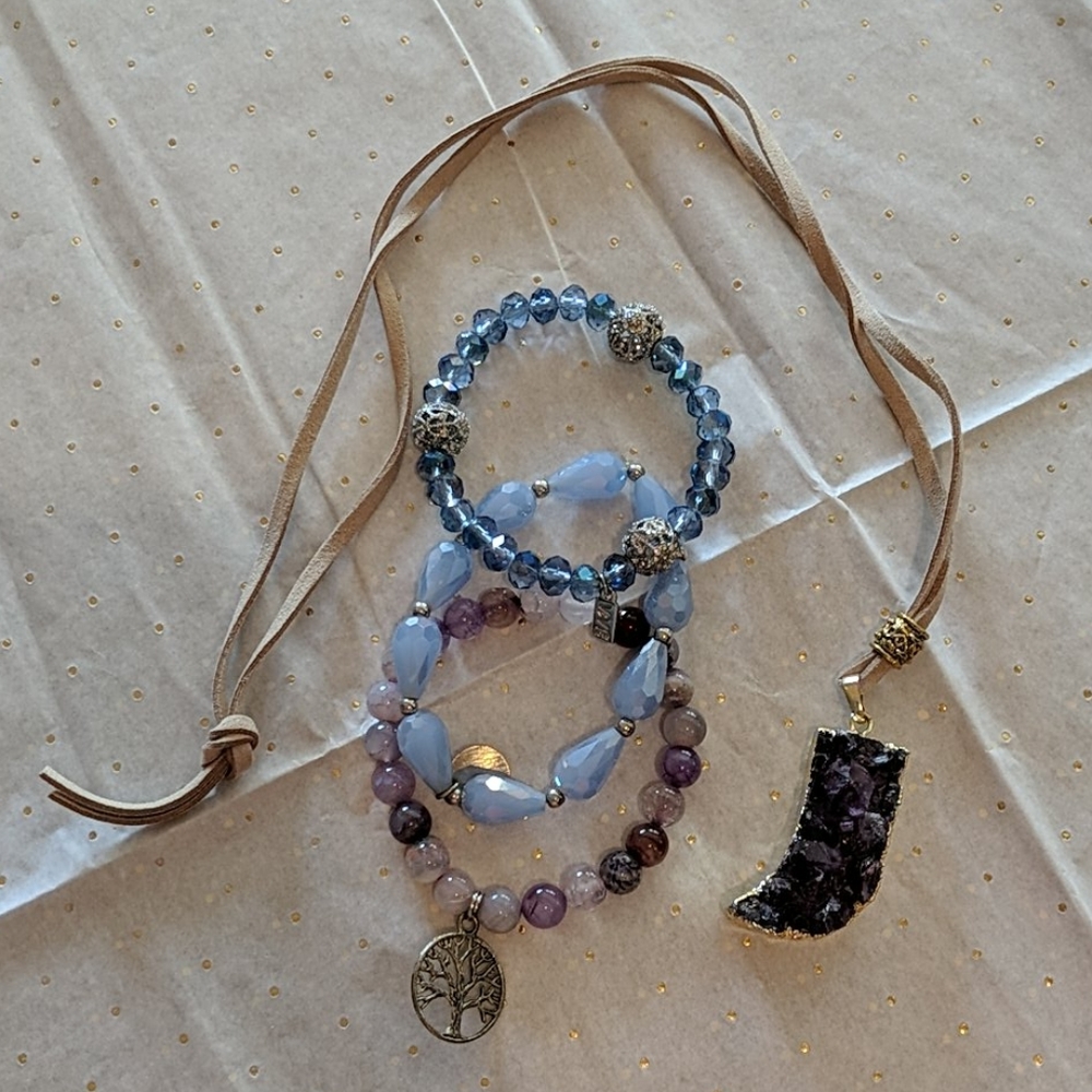 Necklace and Bracelets Set- 3 total